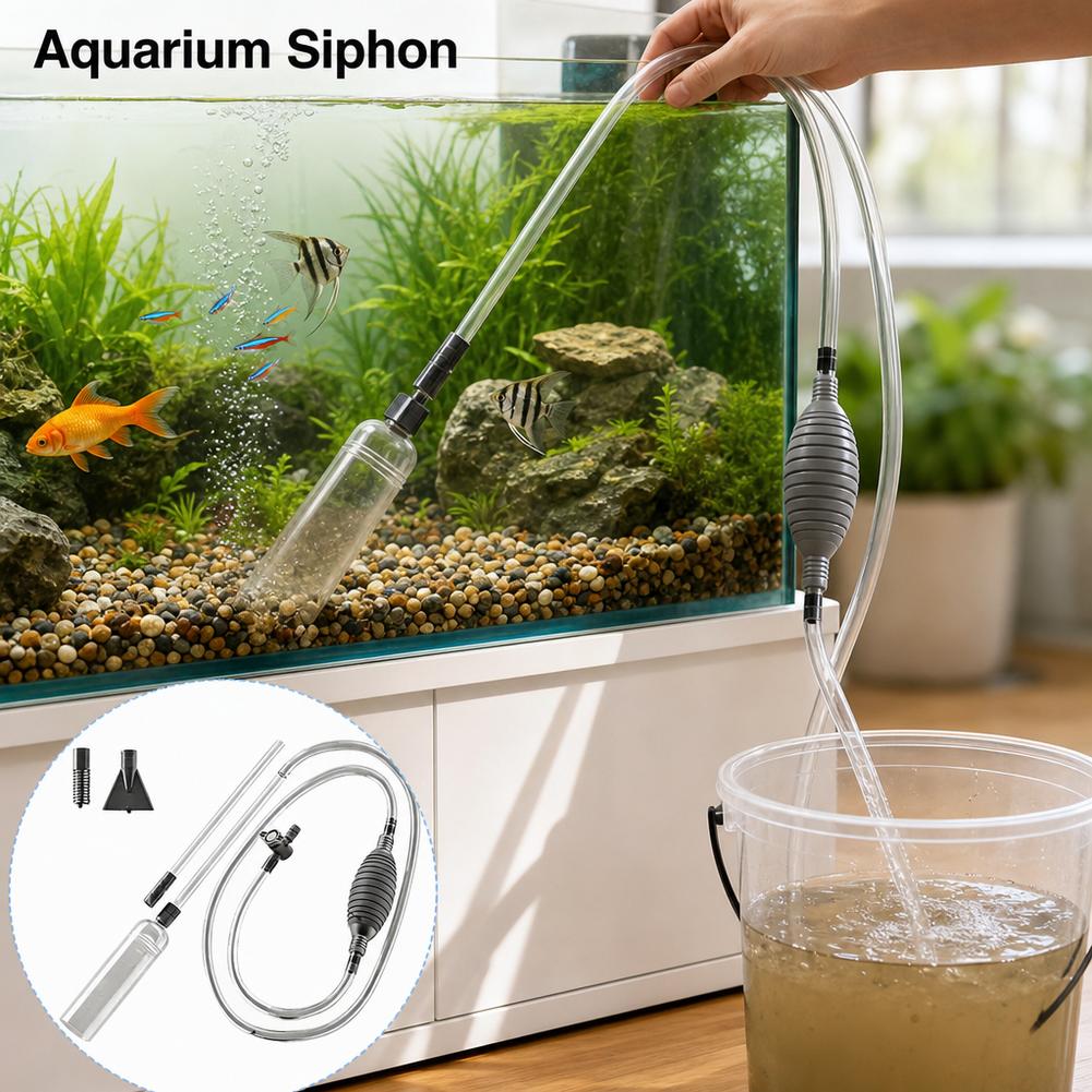 Planted Aquarium Cleaning - Alat Pengganti Air Akuarium Manual, Pembersih