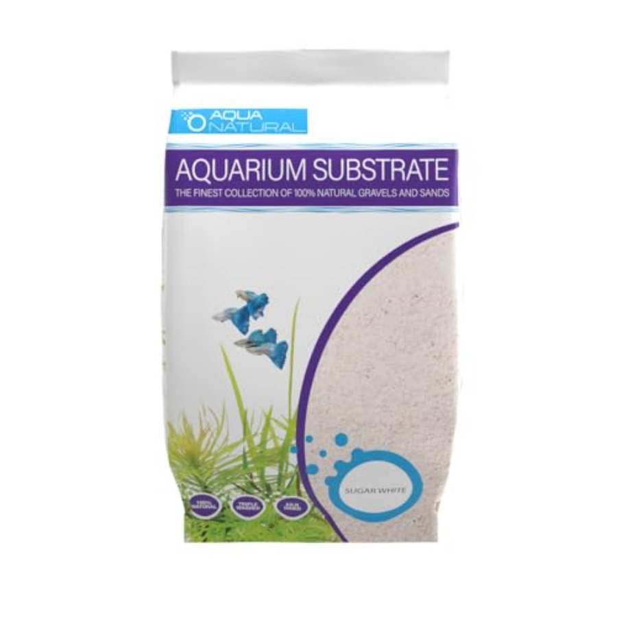 Aquarium Sand White - Substrat, Pasir Putih Gula, 10lb untuk