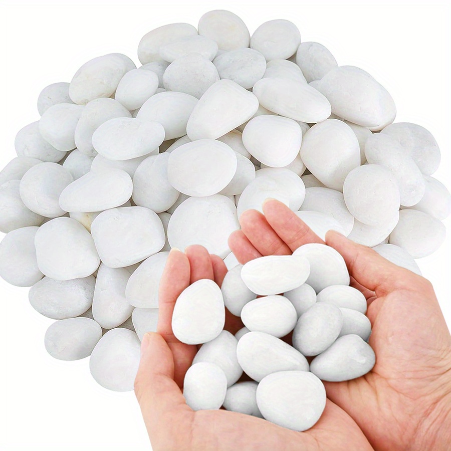 Aquarium Plant - 200/400g Batu Kerikil Putih Poles Tinggi