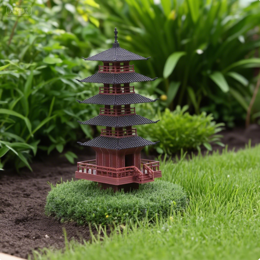 Aquarium Plant - Dekorasi Bonsai Akuarium Taman Patung Pagoda