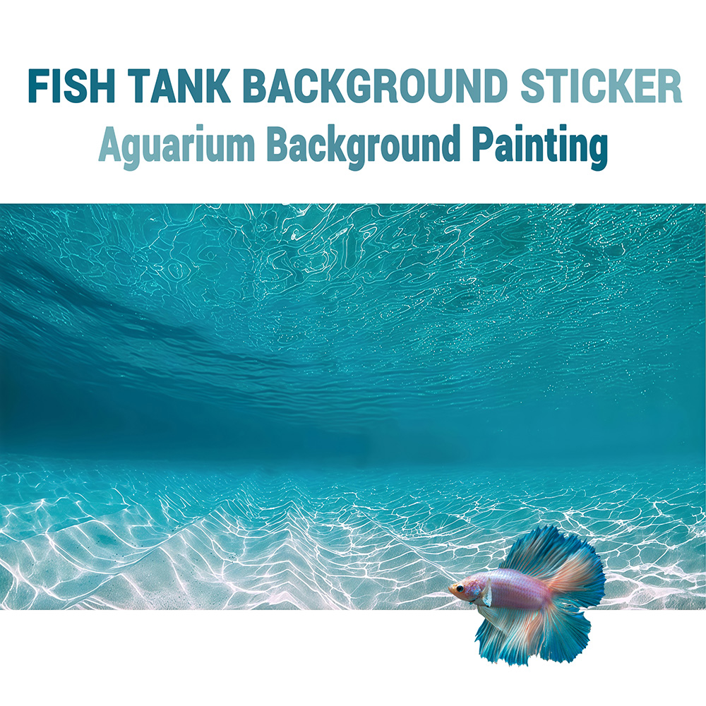 Aquarium Sand White - Pasir putih berkilau, Lukisan latar belakang