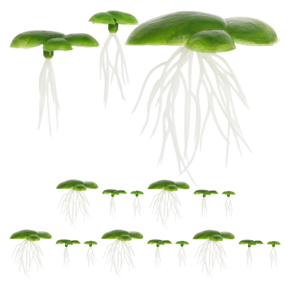 Aquarium Plant Roots - 6 Paket Tanaman Duckweed Buatan Mengambang