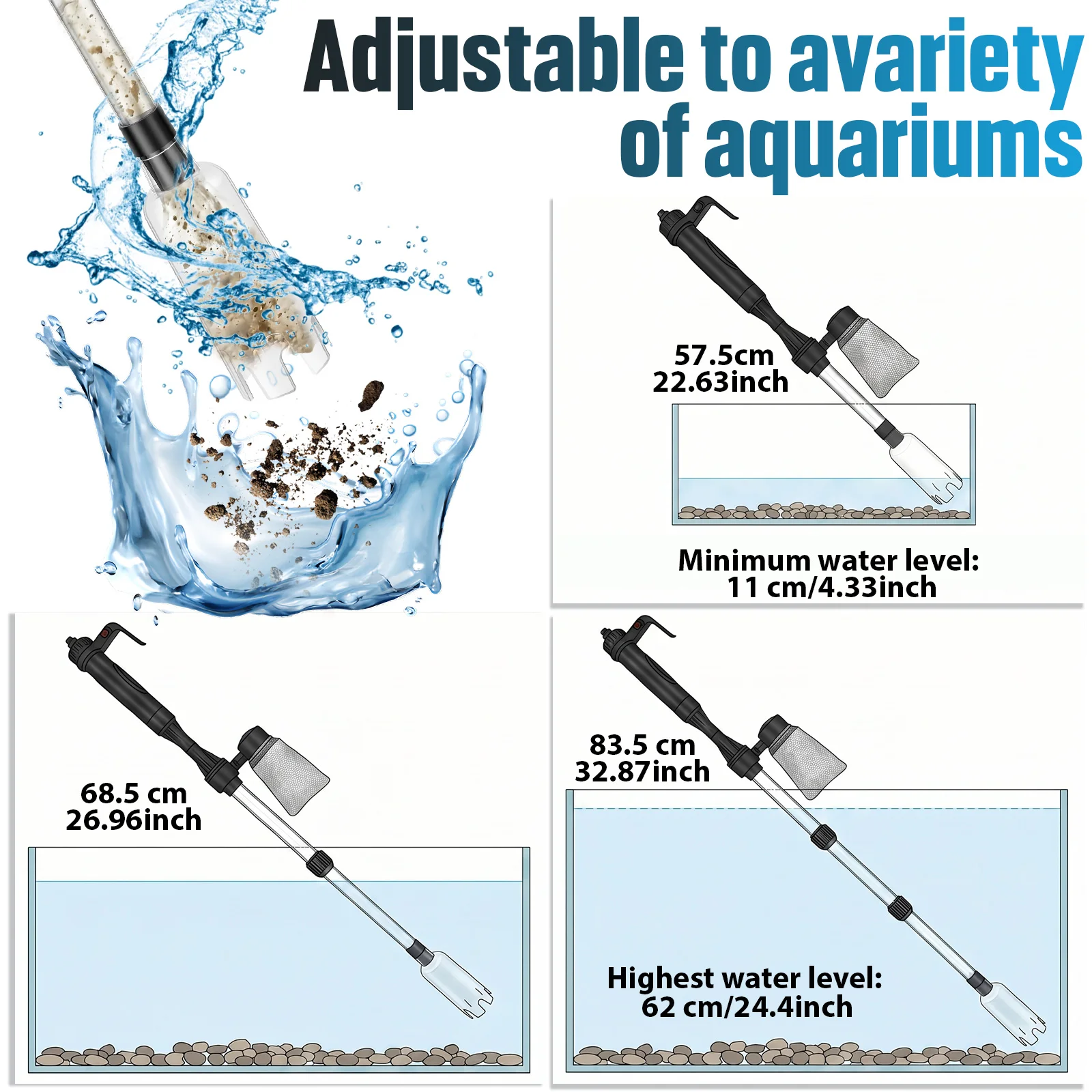 Penyedot Kotoran Akuarium 3 in - Planted Aquarium Cleaning ulasan dan harga
