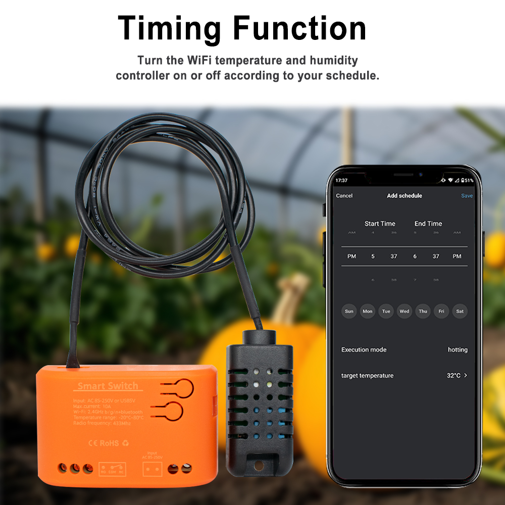 Sensor Kelembaban Suhu WiFi Tu - Aquarium Planted Plants ulasan dan harga